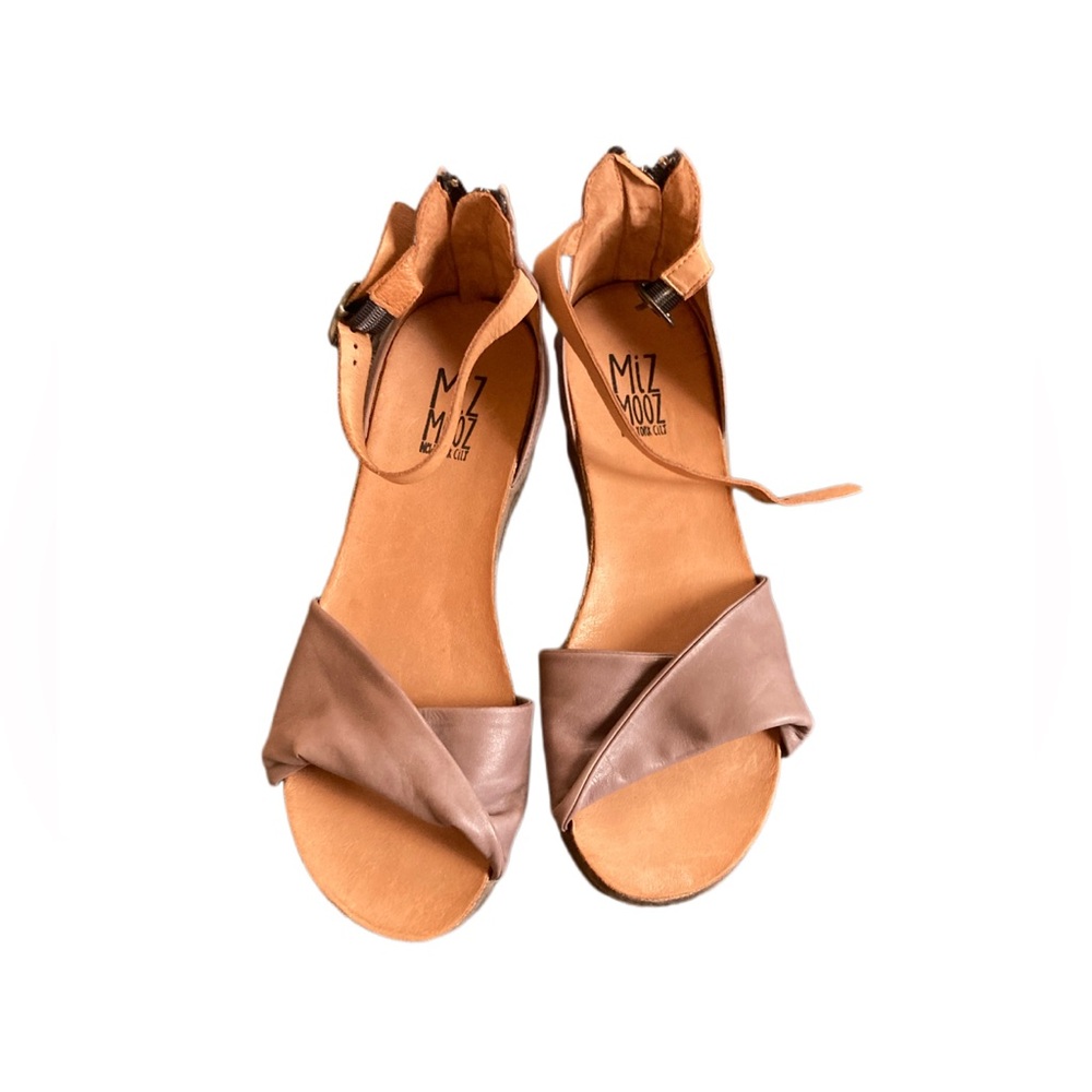 Miz Mooz Taupe Leather Sandals